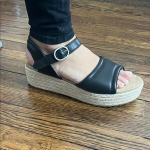 Timberland Black Espadrille Sandals